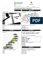 Prova Matemática 1 Unidade 2019 3 Ano