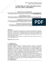 Melhoria do clima organizacional em clínica ortopédica