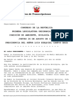 Ambiente Ecología y Amazonía-sesión Del Día 26-08-1999 Dep Transcripciones