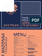 Take Away Pick Up: Wednesday To Saturday