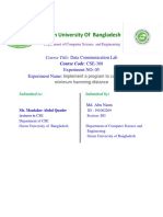 Green University of Bangladesh: Course Title: Data Communication Lab