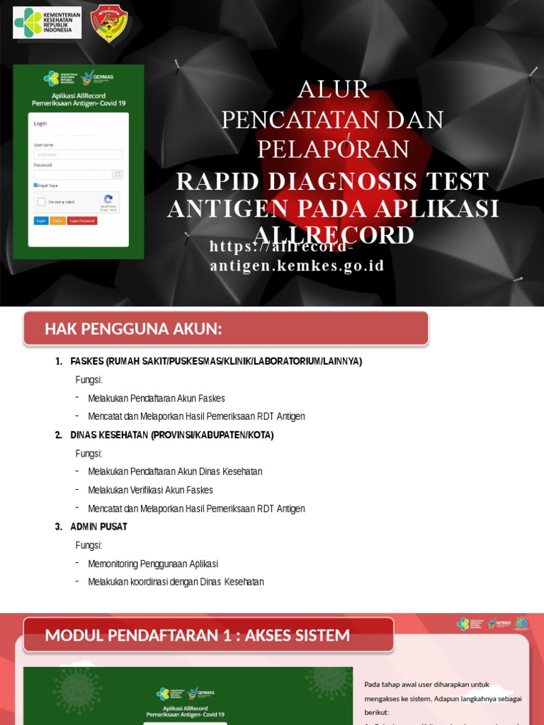 Panduan Penggunaan AllRecord Antigen | PDF