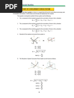 Statics of Rigid Bodies:: Resultant of Concurrent Force System