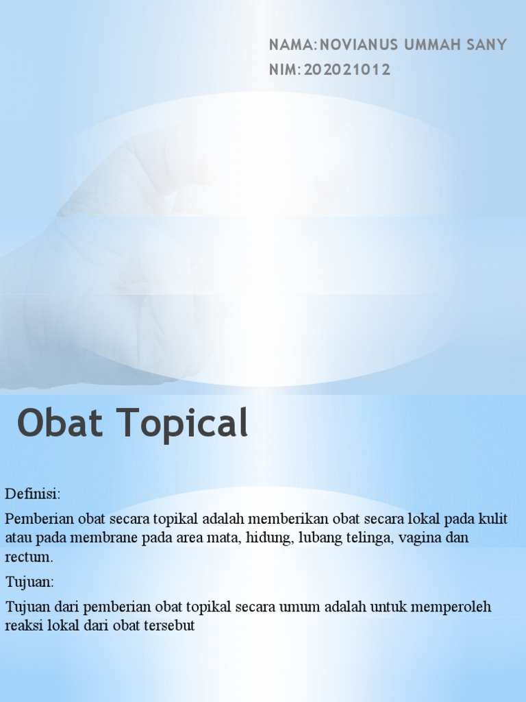Obat Topical | PDF | Pengembangan Diri | Kesehatan Holistik