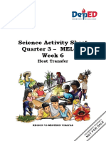Science Activity Sheet Quarter 3 - MELC 6 Week 6: Heat Transfer