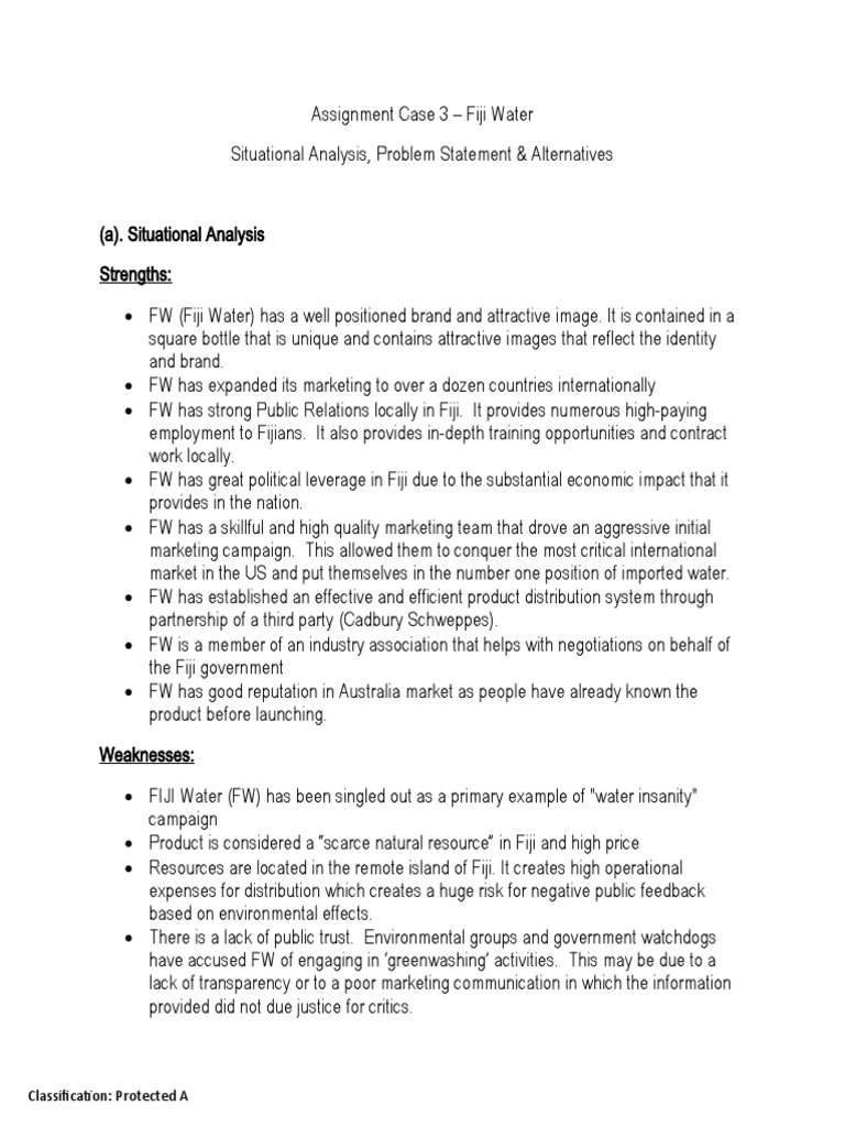 Case Study Fiji Water PDF Fiji Taxes