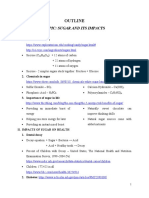 Outline: Topic: Sugar and Its Impacts