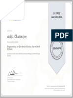Arijit Chatterjee: Course Certificate