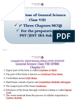 Today's Dose of General Science Class VIII 1 Three Chapters MCQS For The Preparation of Pst/Jest Iba Sukkur
