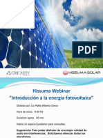1-Introduccion A La Energia Solar Fotovoltaica Webinar HISSUMA
