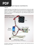 Automatic Temperature Control Exhaust Fan