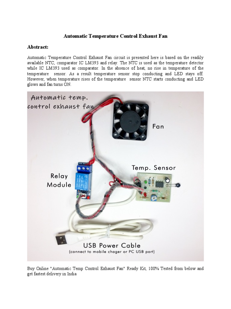 Automatic Temp Control Exhaust Fan System | PDF | Printed Circuit Board ...