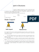 Mechanics of Deformable Bodies - Types of Support in Structures