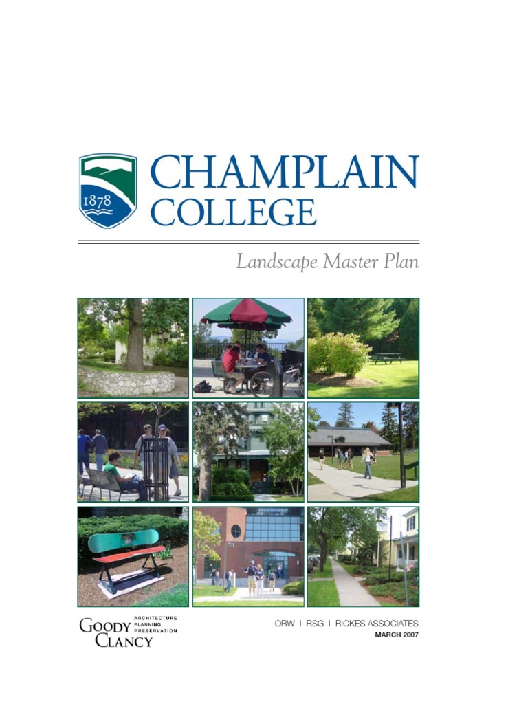 01 Champlain College Landscapemasterplan Pdf Landscape Architect