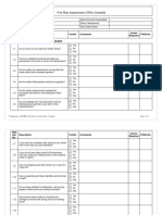 Fire Risk Assessment (FRA) Checklist: FRA Ref No. Description Yes/No Comments Action Required Fhra No