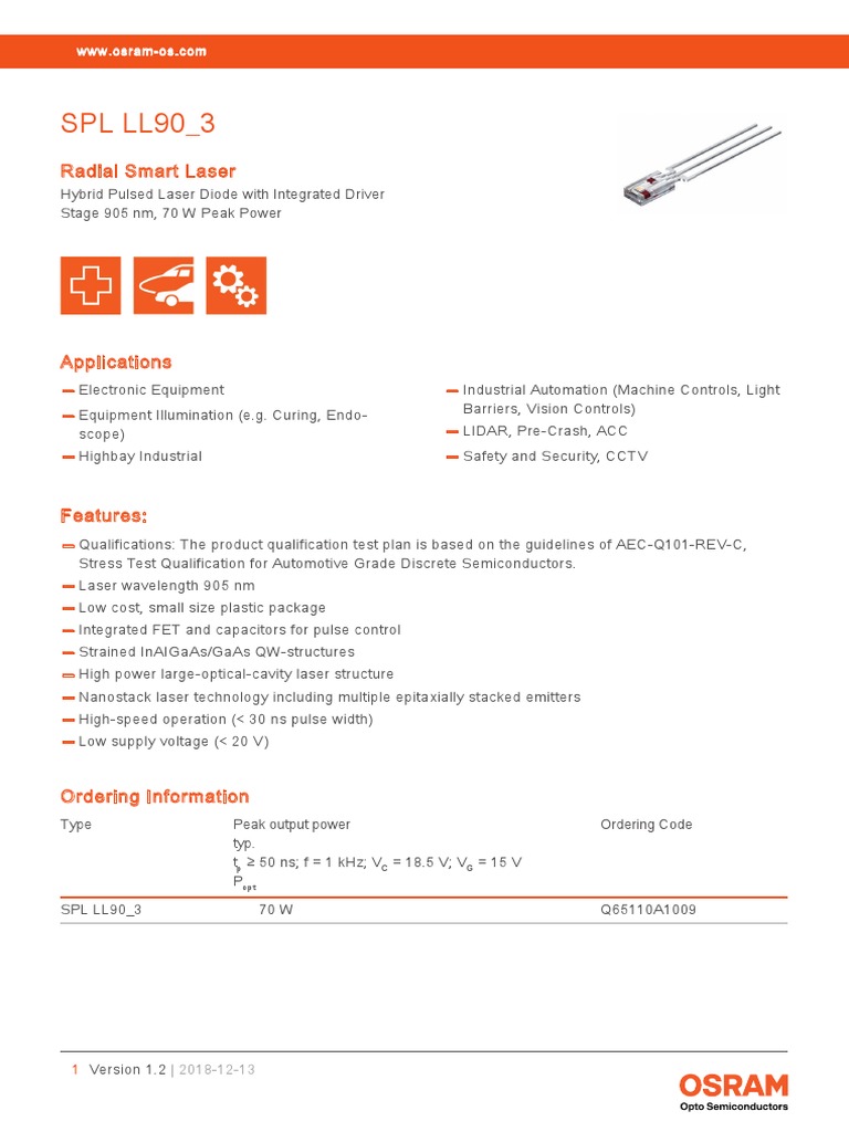 SPL LL90 - 3: Radial Smart Laser | PDF | Laser | Engineering Tolerance