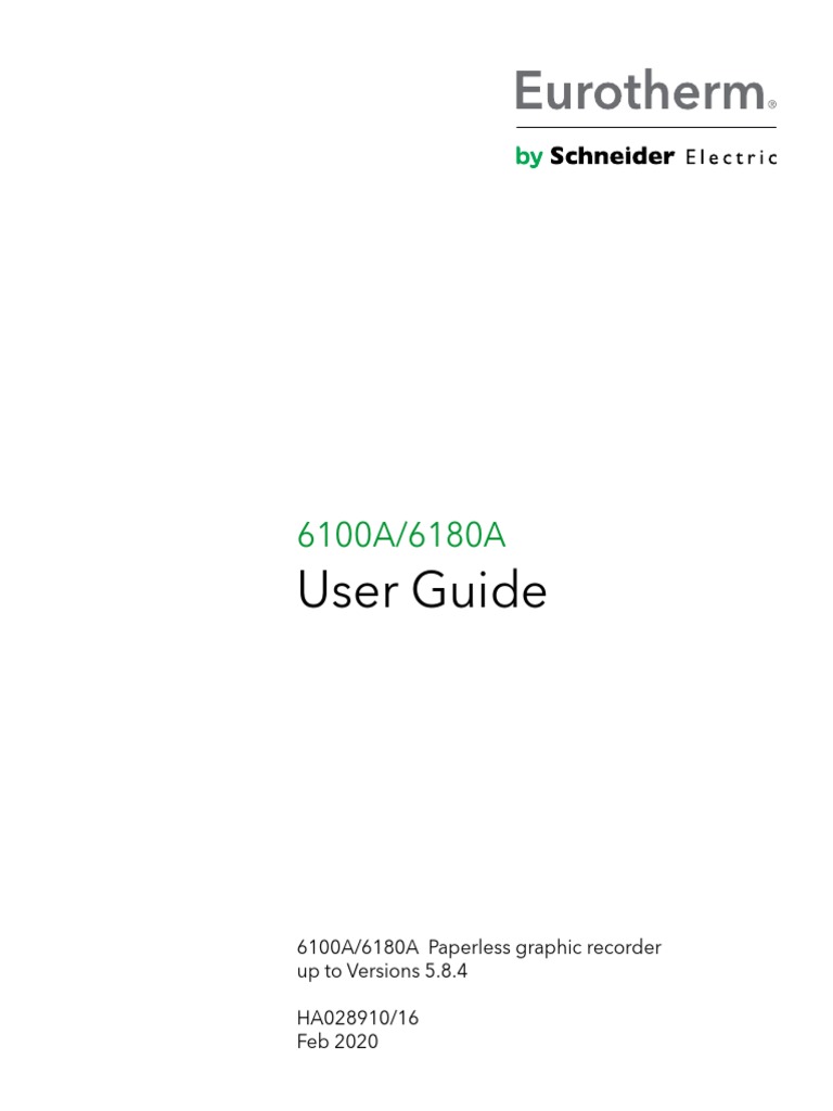HA028910ENG 16 6100A 6180A Graphic Recorder User Guide | PDF | Computer ...