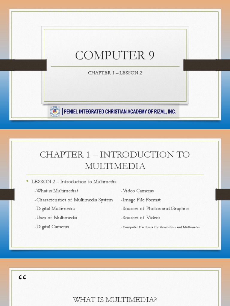 Introduction to Multimedia Concepts | PDF | Multimedia | Camera