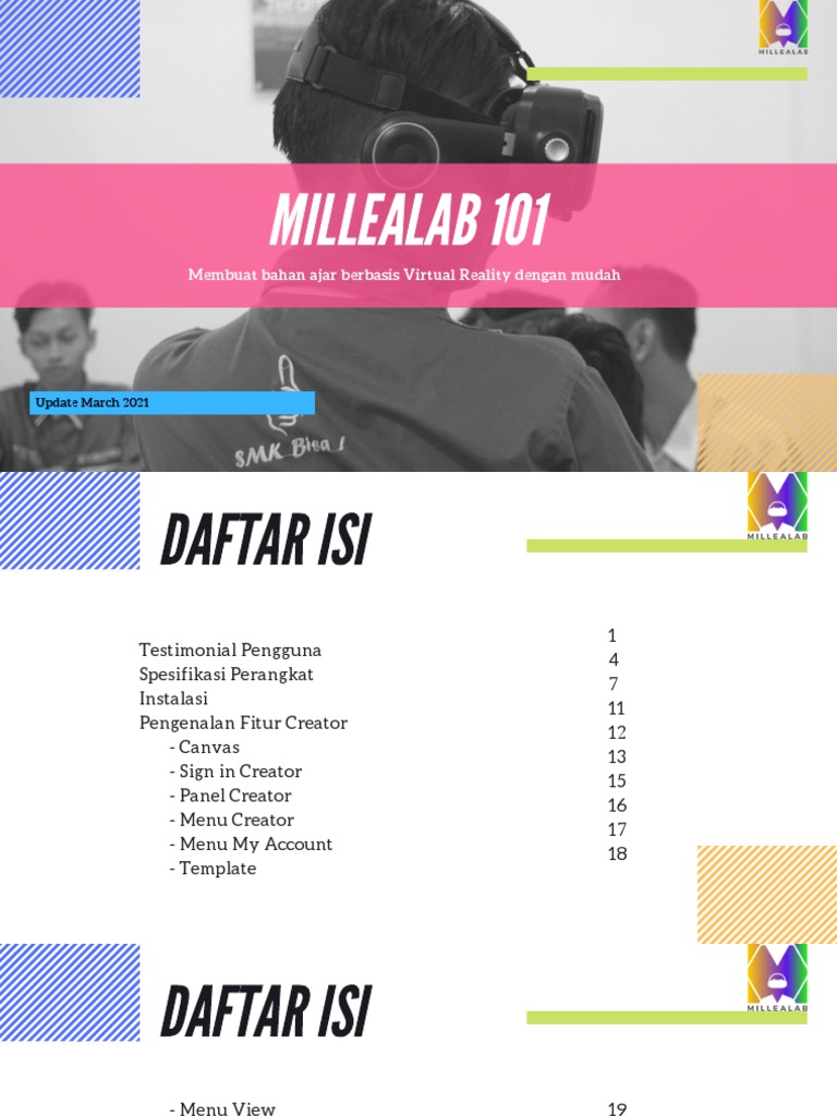 Panduan Penggunaan Millealab VR | PDF