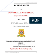 Iindustrial Engg Lecture Notes