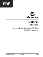 Mrf89Xa Data Sheet: Ultra-Low Power, Integrated Ism Band Sub-Ghz Transceiver