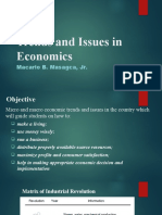 Trends and Issues in Economics
