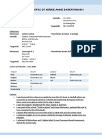 Curriculum Vitae of Kerrie-Anne Bhreathnach: Subject Result Subject Result
