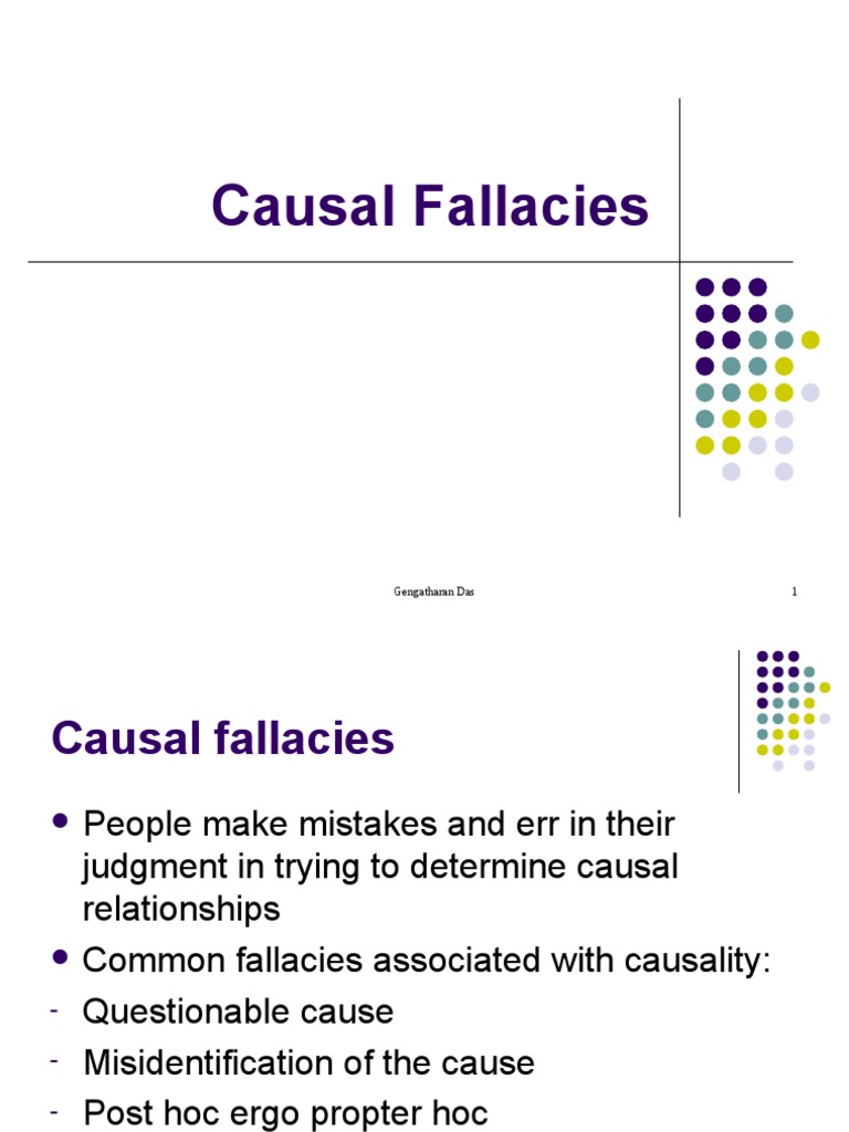 Causal Fallacies: Gengatharan Das 1 | PDF | Wellness