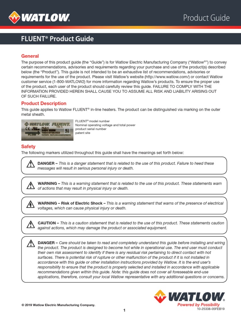Watflow Fluent Product Guide (0219) | PDF | Fuse (Electrical ...