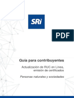 Guía Para El Contribuyente-Actualización de RUC en Línea