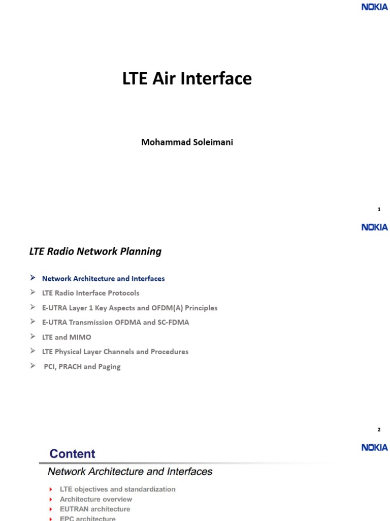 LTE Air Interface Overview and Planning | PDF | Computer Networking ...