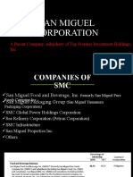 San Miguel Corporation: A Parent Company, Subsidiary of Top Frontier Investment Holdings, Inc