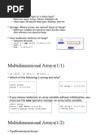 Arrays and Jagged Array