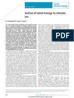 Potential Contribution of Wind Energy To Climate Change Mitigation