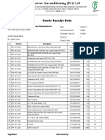 Goods Receipt Note: Johnson Controls Air Conditioning and Refrigeration Inc. (YORK) Date