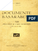 DOCUMENTE BASARABENE 13 Hrisoave Si Carti Domnesti (1732-1738)