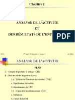 Chapitre 2- Analyse de l’activité et des résultats de l’entreprise