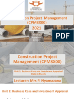 Construction Project Management - 2021 (CPM8X00) - Week3 - Business Case