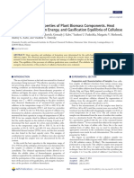 Thermodynamic Properties of Plant Biomass Components. Heat Capacity, Combustion Energy, and Gasification Equilibria of Cellulose