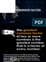 Greatest Common Factor