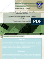 Historia de La Tabla Periodica de Los Elementos Quimicos Área Académica Química Paz María de Lourdes Cornejo Arteaga