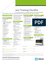 Primary Operator Training Checklist: ALINITY S System