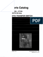 962-0218B Onan OT III (Spec G-H) OT ON CT CN 40-70-125 Amp Transfer Switch Parts Manual (06-1994)