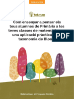 Com Ensenyar A Pensar Els Teus Alumnes de Primària A Les Teves Classes de Matemàtiques - Una Aplicació Pràctica de La Taxonomia de Bloom