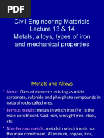 Lecture 13 & 14 Metals, Alloys, Types of Iron and Mechanical Properties