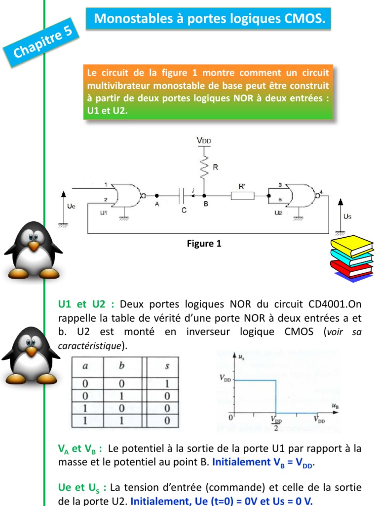 Circuit Monostable à Portes NOR CMOS | PDF | Fonction logique | CMOS