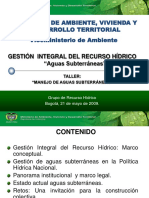 Gestion de Aguas Subterraneas en La Politica Hidrica Nacional