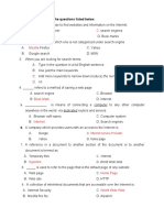 Directions: Answer All The Questions Listed Below.: Internet Service Provider