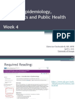 MD3150E Epidemiology, Biostatistics and Public Health Week 4