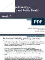 MD3150E Epidemiology, Biostatistics and Public Health Week 7